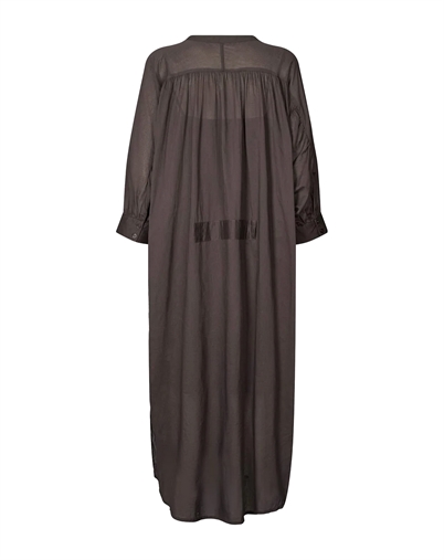 Rabens Saloner - Tuva Voile Frill Shirt Kjole - Liquorice